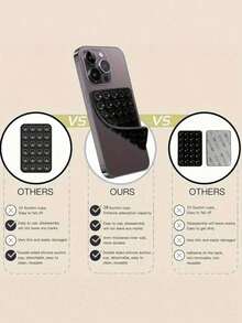 1 chiếc đế giữ điện thoại silicon hai mặt có giác hút, giá đỡ điện thoại có giác hút, giá đỡ điện thoại dính Octobuddy, giá đỡ điện thoại dính, thích hợp cho điện thoại nữ, ví mini, hộp đựng thẻ. - Nhiều màu - Xem 7