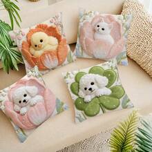 4 vỏ gối trang trí hình cây chanh, 45cm*45cm in một mặt, vỏ gối tựa lưng sofa trang trí nhà cửa, phong cách ngày lễ mùa hè (không bao gồm ruột gối) - Màu xanh lam - Xem 13