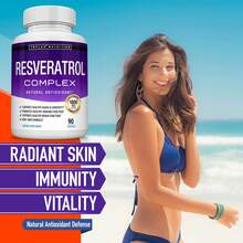 Resveratrol Supplement – Daily Beauty & Wellness Support – Easy Routine Capsules For Anti-Aging, Skin Glow & Heart Health - 1 - 查看 4