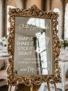 Personalized Mirror Stickers, Customized Mirror Stickers, Wedding Stickers With Names, White Customized Mirror Stickers, Personalized Wedding/Birthday Signs - Multicolor - View 4