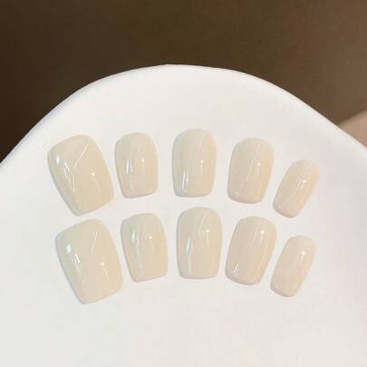 10片手工制作美甲贴片，情人节礼物，春夏美甲，圆形美甲，春季美甲，按压式美甲，短款按压式美甲，假指甲，短款美甲，亚克力按压式美甲，手工按压式美甲，可拆卸可重复使用