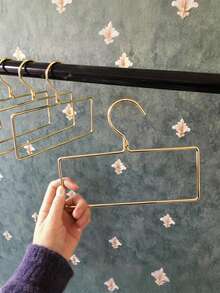 10pcs Nordic Style Golden Metal Clothing Rack, Multi-Functional Hanger For Clothes, Towels, Scarves - Gold - View 1