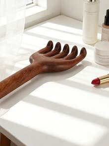 1支加长天然檀香木刮痧棒，简约木质设计，光滑抛光按摩刮痧板，适合日常使用和送礼，四季皆宜。 - 長手柄 - 查看 7