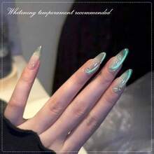 MISS MIANEL 10ML/PCS Sơn móng tay hiệu ứng mắt mèo cực quang 2026 Kiểu dáng mới hot Hiệu ứng nhấp nháy bùng nổ trong suốt như băng Cảm giác cao cấp Ánh sáng xanh Hạt thủy tinh Sơn móng tay gel mắt mèo Móng tay xanh Phụ kiện làm móng - màu xanh lá - Xem 7