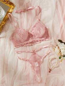 Women's Lingerie Set - Hồng - Xem 1