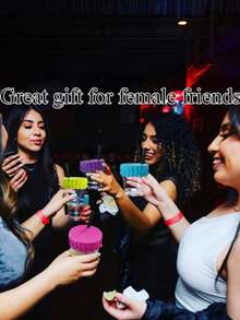 Bộ 6/12 nắp đậy cốc uống nước chống thấm nước, tái sử dụng, bảo vệ đồ uống có cồn, có lỗ cắm ống hút, ngăn đồ uống bị đâm thủng tại quầy bar. - Nhiều màu - Xem 2