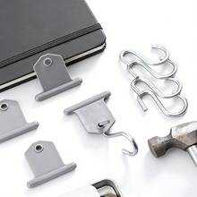 8pcs S-Shaped Camping Sun Shade Clip Hooks, RV Tent Hanging Hooks, Hole Lamp Hooks, Suitable For Camper Van Accessories - Sunshade Hooks - View 6