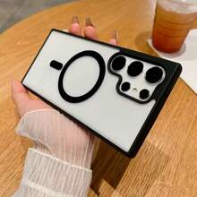 1PC Black Compatible With Samsung Galaxy A57,A37,A56, A36, A26, A16, S25FE, A17 Phone Cases, Strong Magnetic Absorption Ultra-Thin Anti-Fall Protective Case, Galaxy S26Ultra/S26Plus/S26/S26Edge/S26Pro/S25 Ultra, S24 Ultra Transparent Hard Back Cover,And Compatible With IPhone 17pro/17promax/Apple Air/17/17E/16pro/16promax/16plus/16/16E/SE4/15pro/15promax/15plus/15 - Black - View 6