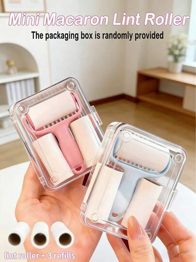 1 pieza Juego de rodillo de pelusa reutilizable manual, incluye 1 rodillo de pelusa y 3 rodillos de repuesto. Rodillo de pelusa, cepillo para suéter, despelusador de tela, removedor de pelo de mascotas, adecuado para ropa, muebles, sofá, alfombras y mantas/ropa de cama. Esencial para viajes y el hogar, un gran regalo para familiares, amigos o la pareja.