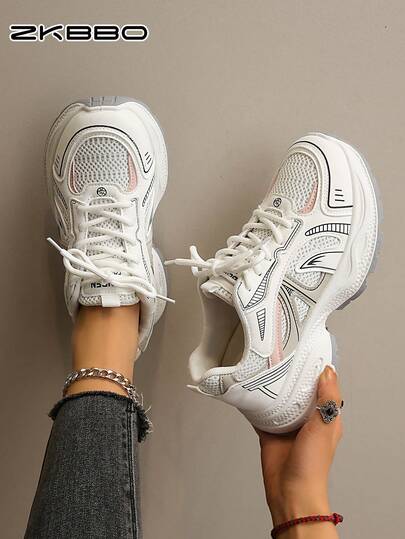 ZKBBO Zapatos deportivos casuales para mujer, zapatillas de running cómodas para fitness, caminata y tenis al aire libre