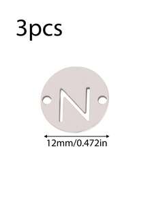 3个/套 字母连接吊坠 不锈钢 A-Z 字母吊坠 18K PVD 镀层 DIY 耳环 手链 首饰制作 - 吊墜 - 查看 51