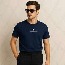 BROOKSFIELD 3-PACK CASUAL COTTON SUMMER T-SHIRTS IN BLACK, BLUE, AND WHITE - 黑色 - 查看 3