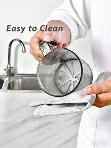 1个半自动面粉筛 - 细网烘焙工具，手持式细网面粉筛，家用烘焙工具，面粉筛杯，制作光滑面团和蛋糕糊的必备品，耐用的厨房和餐饮用品，节日烹饪必备，现代厨房用具，耐用材质 - 查看 4