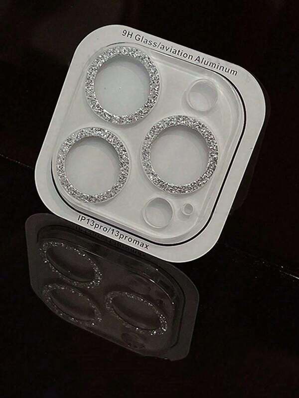 Lens Film 1pc Shiny Glitter Lens Film For IPhone 17 Pro Max, All-In-One Phone Camera Lens Protector For IPhone 16 Pro Max, 14 Pro/15 Pro Max/16/15/14, Transparent Glitter Lens Tempered Glass Frame Birthday Gift