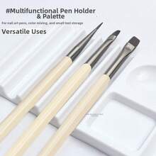 Dual Form Holder Plastic Pen Stand For Nail Art Tools Nail Brush Holder Storage Nail Extension Molds Holder - Multicolor - View 6