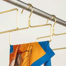 1 pieza/2 piezas/5 piezas/10 piezas Percha multifuncional de hierro dorado estilo nórdico para toallas, bufandas y ropa - Dorado - Ver 4