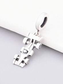 HuooNew 1pc 925 Sterling Silver Racing Car Pendant, Unisex Jewelry Accessory Gift - Silver - View 4