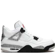 Nike Air Jordan 4 Retro Sneakers - Authentic Iconic Basketball Shoes | Viral 2026 Men's High-End Retro Streetwear | Premium Leather & Mesh Performance Trainers | Classic Air Cushioning & Support Wings | Legendary Designer Athletic Footwear - White Cement - 查看 12