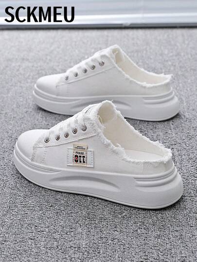 SCKMEU. 男女通用春季新款加大码套脚拖鞋，轻便舒适经典百搭