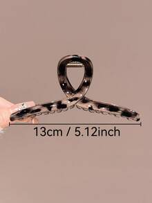 4pcs/Set Women's Chic Leopard Print Rectangular Criss-Cross Curved Hair Claw Hair Clips, Fashion Versatile Elegant Minimalist, Suitable For Daily, Casual, Party, Beach, Vacation, Hairstyling, Face/Hair Washing, Makeup, Outfit Accessories, Spring/Summer/Autumn/Winter,Travel,Birthday - Multicolor - View 7