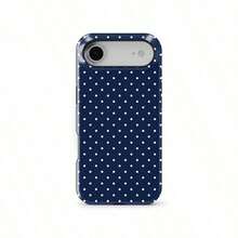 Navy Blue Polka Dot Phone Case, Compatible With IPhone 17, 16, 15, 14, 13, 12 Pro Max, Galaxy S25, S23, And Pixel - 1 cái - Xem 5