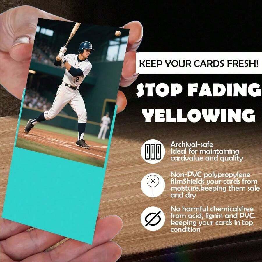 100/300pcs Transparent Card Sleeves, Top-Loading Card Protectors, Clear Card Collecting Holders, Tarot Card Sleeves, PVC Trading Card Sleeves, Sports Cards, Football Cards, Gaming Cards, Trading Card Penny Sleeves, Baseball Card Holders YYSZ - 彩色 - 查看 1