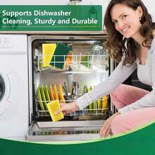 水龙头式皂液器收纳架，带海绵架和2个挂钩，包含3块海绵、可沥水厨房水槽收纳架、百洁布和洗碗刷，易于安装在水龙头上，是完美的厨房清洁配件。 - A - 查看 5