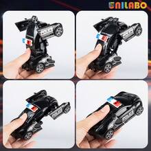 unilabo Juguete de coche deportivo transformable: Coche de carreras deslizante con propulsión por inercia, vehículo robot 2 en 1 con transformación automática - ¡Excelente regalo creativo para niños! - Multicolor - Ver 8