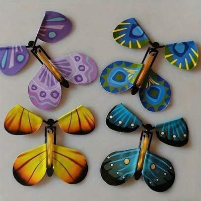 Bộ 12 con bướm đồ chơi ma thuật rực rỡ sắc màu, thích hợp cho tiệc sinh nhật, Halloween, Giáng sinh, phần thưởng trong lớp học, đám cưới, lễ đính hôn, kỷ niệm, họp mặt sinh nhật, tiệc độc thân, lễ tốt nghiệp, v.v. (Màu sắc ngẫu nhiên)