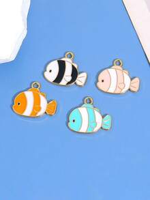 10件/20件/50件/100件 随机混色小丑鱼海洋手链项链耳环锌合金吊坠饰品DIY配件 - 小丑魚 - 查看 4