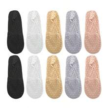 chuanwa(2) 1/5/10 双 Pure Desire 女士夏季薄款性感蕾丝梅花图案船袜 - 彩色 - 查看 20