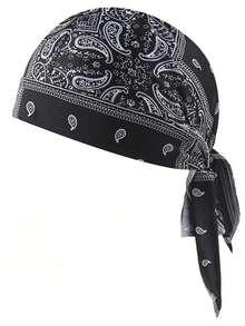 1pc Elastic Pirate Hat (Pattern May Vary Due To Cutting), Unisex Cycling Sports Headband Bandana Cap - Multicolor - View 5