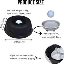 1 quả bóng liếm chống trượt cho chó, bát ăn chậm giảm lo âu có bóng lăn, đồ chơi thảm liếm bằng silicon, phù hợp cho mọi loại chó và mèo, bát liếm chống tràn, đồ chơi liếm tương tác. - đen - Xem 9