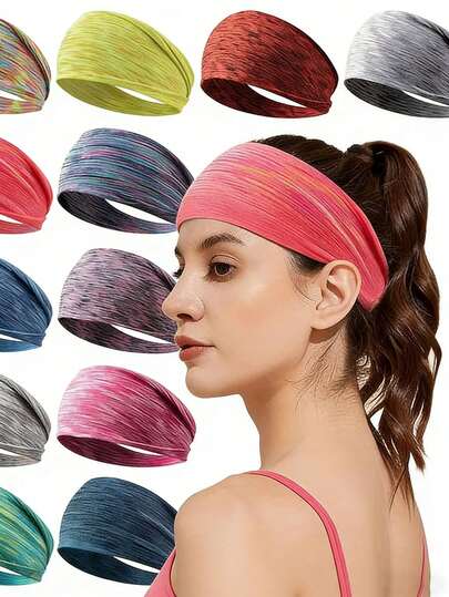 2026 Nuevas diademas deportivas para mujeres, banda absorbente de humedad para tenis, correr, baloncesto, yoga, banda para el cabello antitranspirante para entrenamiento y acondicionamiento físico, banda para la cabeza que absorbe el sudor, regalo ideal para el Día Internacional de la Mujer, San Patricio, Pascua, Día Blanco