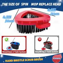 Hard Bristle Spin Scrub Brush Mop Head Replacements For 2 Tank Cleaning System Tile And Shower Cleaner Scrubber Brush With Mop Base 2 Pack - 1 - View 2