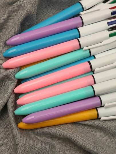 10pcs Multicolor Ballpoint Pens 1.0mm, 4-In-1 Colored Pens, Fine Tip Retractable Cute Nurse Pens, 4-Color Pens In One, Suitable For School, Back To School, Student Nurse Notes, Whiteboard, Office Supplies