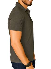 Men's Premium Cotton Polo Shirt, Various Colors - Xám chì - Xem 2