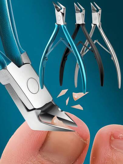 1pc Professional Stainless Steel Nail Clipper, Ingrown Toenail Clipper, Nail Care Tool - Suitable For Thick Nails, Men's Nails, Professional Nail Clipper, Nail Clipper Set, Thick Toenail Clipper For Men, Professional Nail Clipper Set, Nail Trimming, Ergonomic Design, Sharp Blades, Durable, High-Quality Steel, Manicure Tool, Home & Salon Use