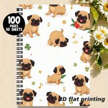 Sổ tay xoắn ốc cỡ A5 họa tiết chó Pug dễ thương, trang trí bằng cây xanh tươi mát và nốt nhạc, mang đến bầu không khí duyên dáng và vui tươi. Kiểu dáng tối giản và thời trang, viết trơn tru và thoải mái, phù hợp cho việc ghi chép hàng ngày, ghi lại cảm hứng, ghi chú và các trường hợp khác, thêm sự ấm áp và niềm vui cho thời gian viết của bạn, một vật dụng thiết thực và hữu ích để nâng cao lối sống của bạn. - Y - Xem 6
