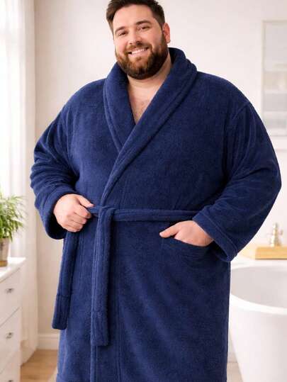Roupão Extra Grande Unissex Plus Size Microfibra