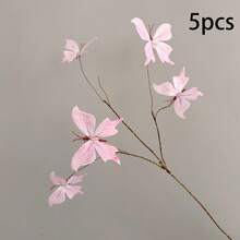 5 cành cây khô nhân tạo có hình bướm, dùng trang trí cửa sổ và sân vườn, hình bướm 3D sống động như thật. - Nhiều màu - Xem 31
