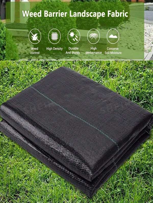 Black Barrier Fabric - Plastic Barrier Cloth, Suitable For Gardening Tools And Lawn Care, Barrier