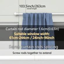 Decorative Rod Head - White, 103.5 Inches/263 cm - View 2