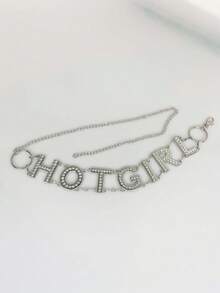 Hàng mới về: Dây đeo eo chữ pha lê xuyên biên giới bán chạy, dây đeo eo chữ bướm pha lê nối liền, phong cách punk retro đa năng. - Nhiều màu - Xem 2