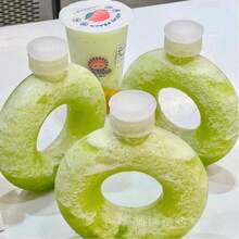 1/3个圆形PP耐热奶茶杯、手链杯、外卖饮料瓶、翡翠绿500毫升果汁杯 - 圈圈杯 - 查看 7