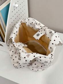 Women's Bucket Tote Bag, Fabric Bag, Beach Travel Vacation Bag, Butterfly Print Small Fabric Bag, Casual Versatile Street Handbag - Multicolor - View 5