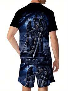 Men T-Shirt Co-Ords - Mixed Colors - View 2