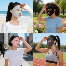 1pc UV Protection Face Mask, Summer Ice Silk Full Face Golf Breathable Anti-UV Mask - Multicolor - View 4