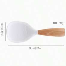 1pc Non-Stick Rice Spoon, Wooden Handle Rice Spoon, Non-Stick Upright Wooden Handle Rice Spoon Kitchen Tool Upright Supply Spoon Shovel Suitable For Kitchen Cooking, It Is A Great Gift, Mother's Day Gift - View 4