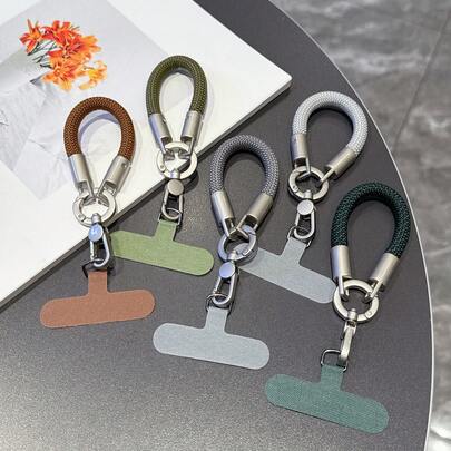 1 chiếc dây đeo ngón tay ngắn sáng tạo, dây đeo điện thoại ngắn, mặt dây chuyền móc chìa khóa xe hơi, chống mất trộm, mặt dây chuyền nhỏ thời trang, đa năng cho cả nam và nữ.
